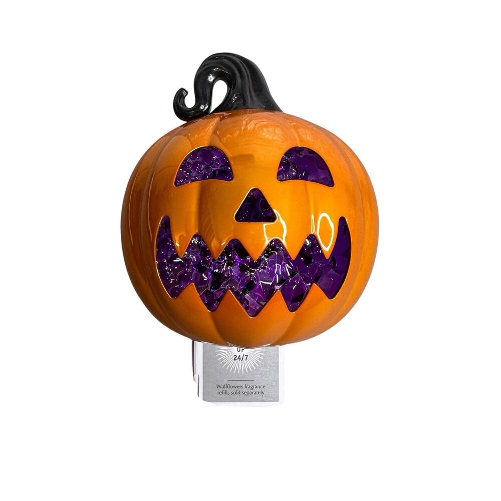 Bath and Body Works Halloween Jack O Lantern 24/7 Nightlight and Wallflower New